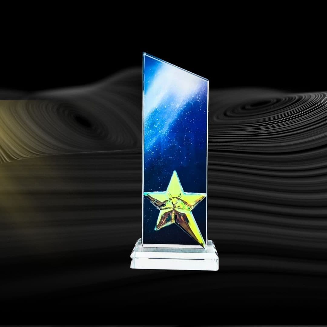 โล่รางวัลคริสตัล RS182 thumbnail 1